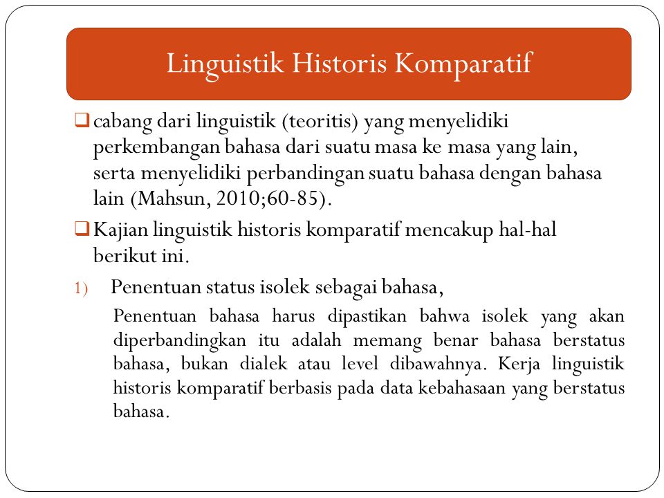 Tata Bahasa Historis-Komparatif