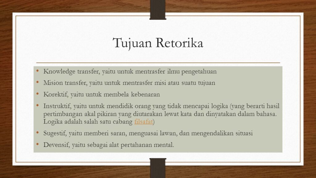 Tujuan dan Fungsi Retorika